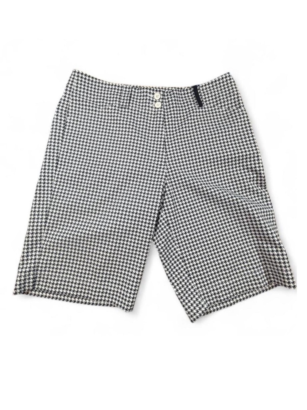Nike Golf Black White Houndstooth Bermuda Shorts Preppy Golfcore Stretch